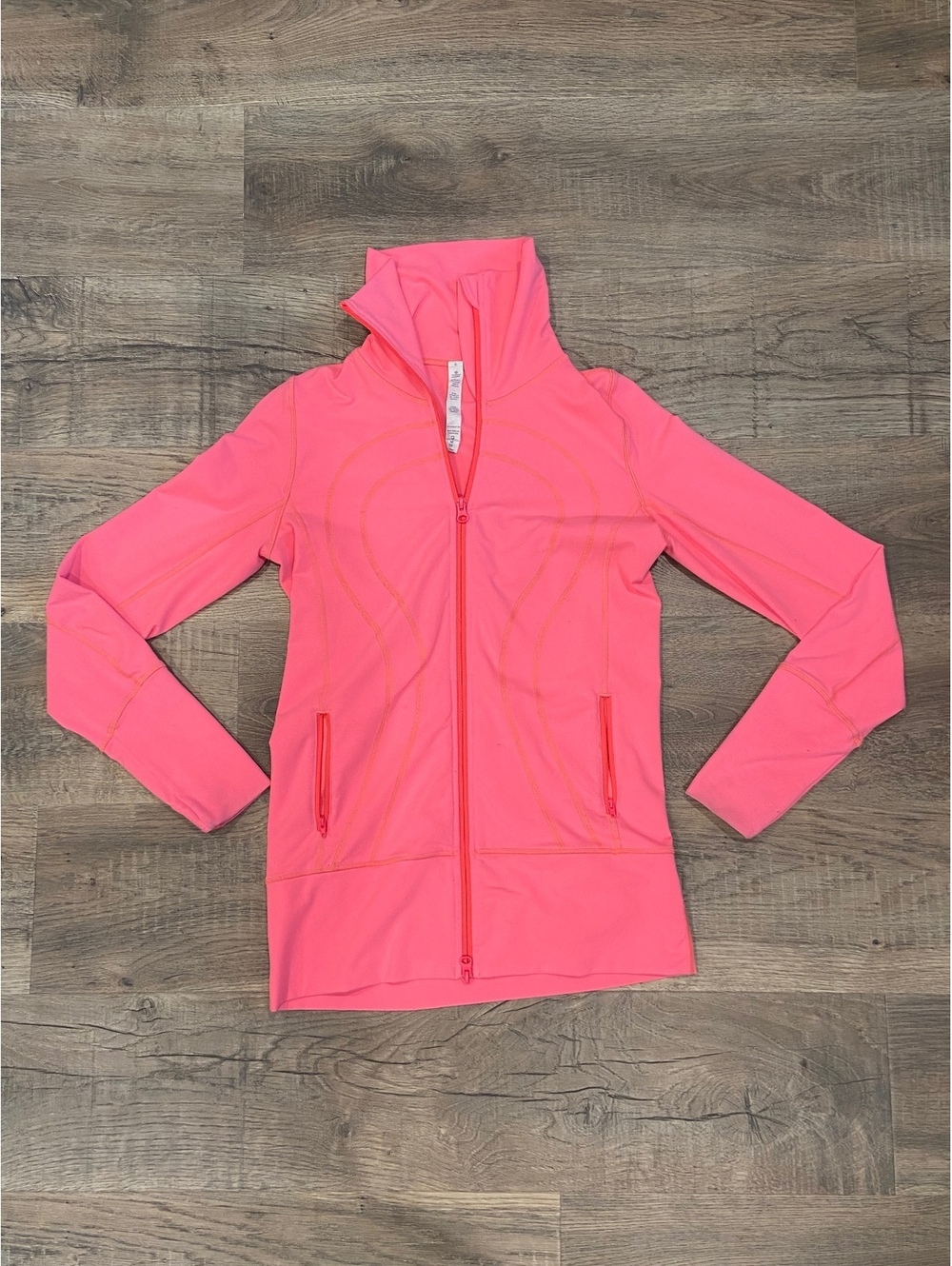 Lululemon Define Jacket Hot Pink Fitted Athlesure Sports Thumb Hole